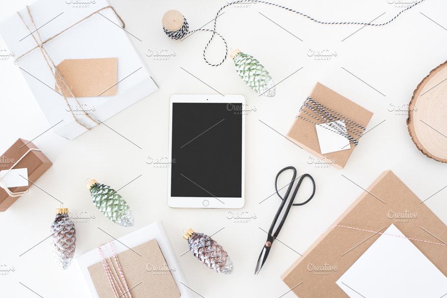 圣诞节气氛场景样机模板 Festive Christmas Photos插图(6)