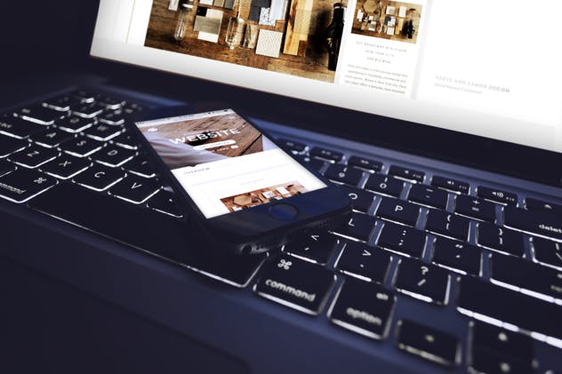 响应式网站设计多设备样机合集 Lifestyle Responsive iPhone Mock-Up插图(5)