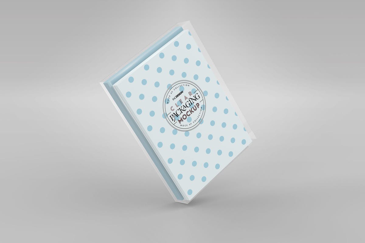 透明盒子&文具套装包养样机 Clear Box Set with Stationery Packaging Mockup插图