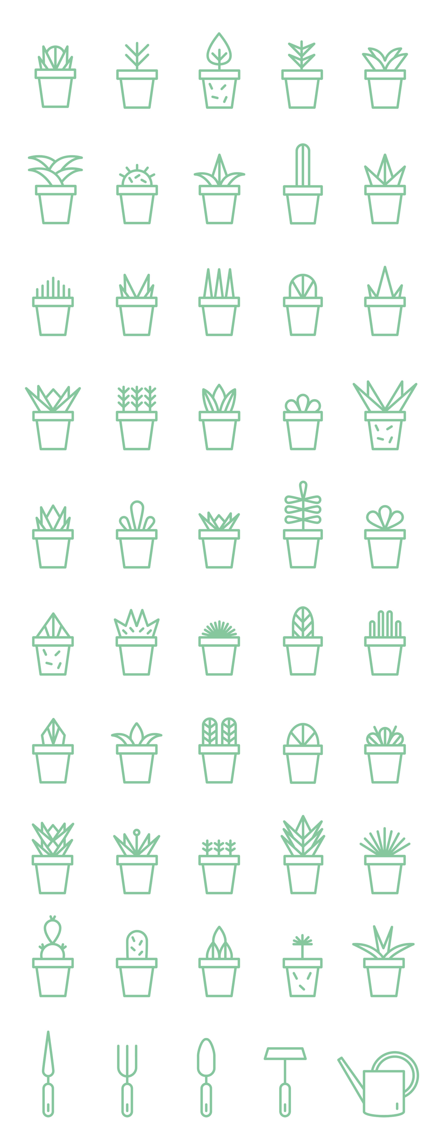 Succulent Icon Set