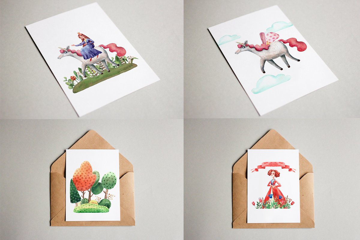 古老的童话故事水彩插画合集插图(5)