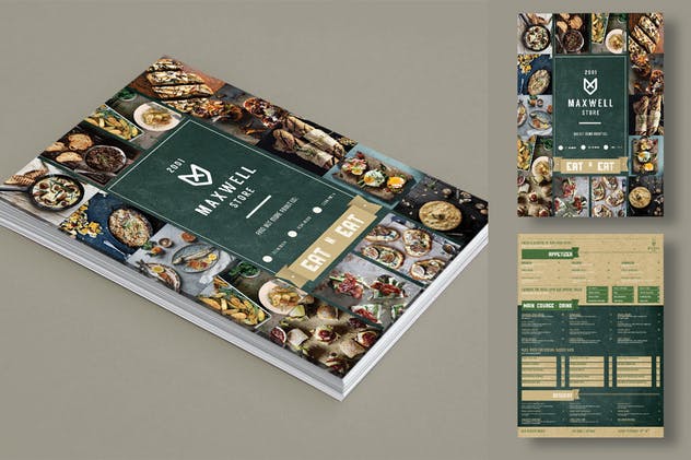 简约咖啡馆菜单设计PSD模板 Simple Cafe Menu插图(2)