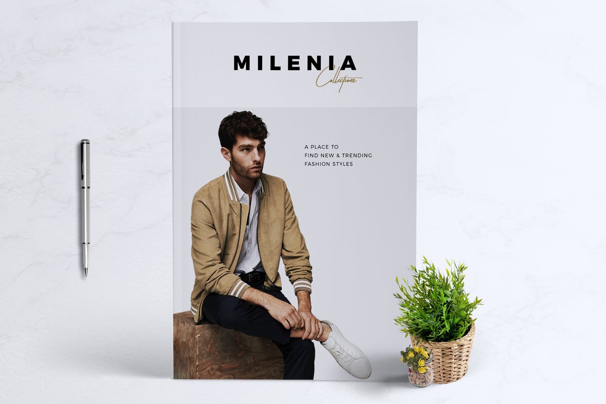 时装品牌新品目录产品画册素材库精选Lookbook设计模板 MILENIA Fashion Lookbook插图