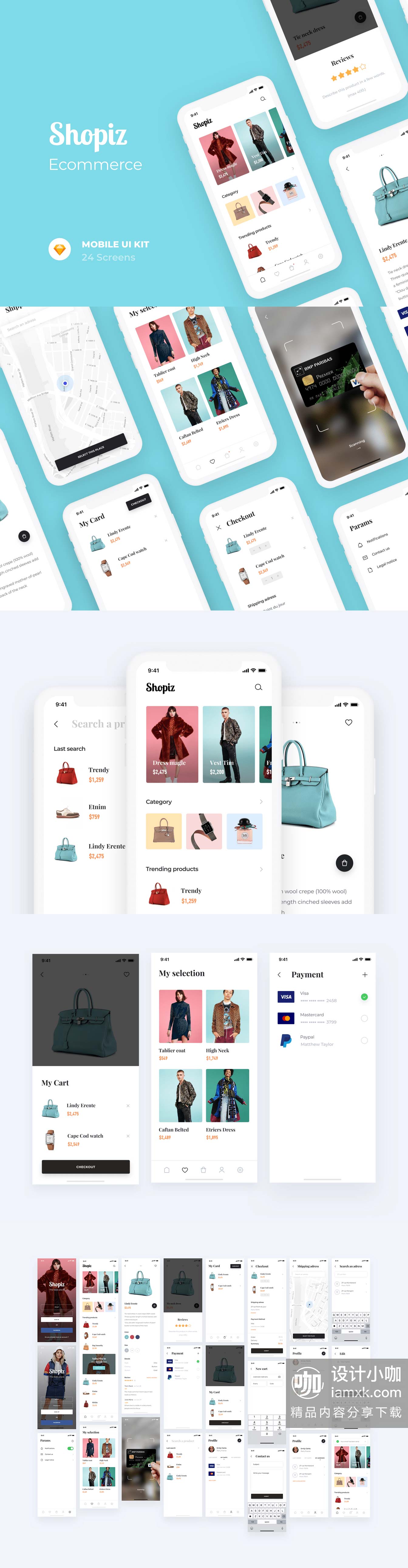 素材库下午茶：包含交互动画文件的时尚清新的APP UI KIT下载 [Sketch,Prd]插图
