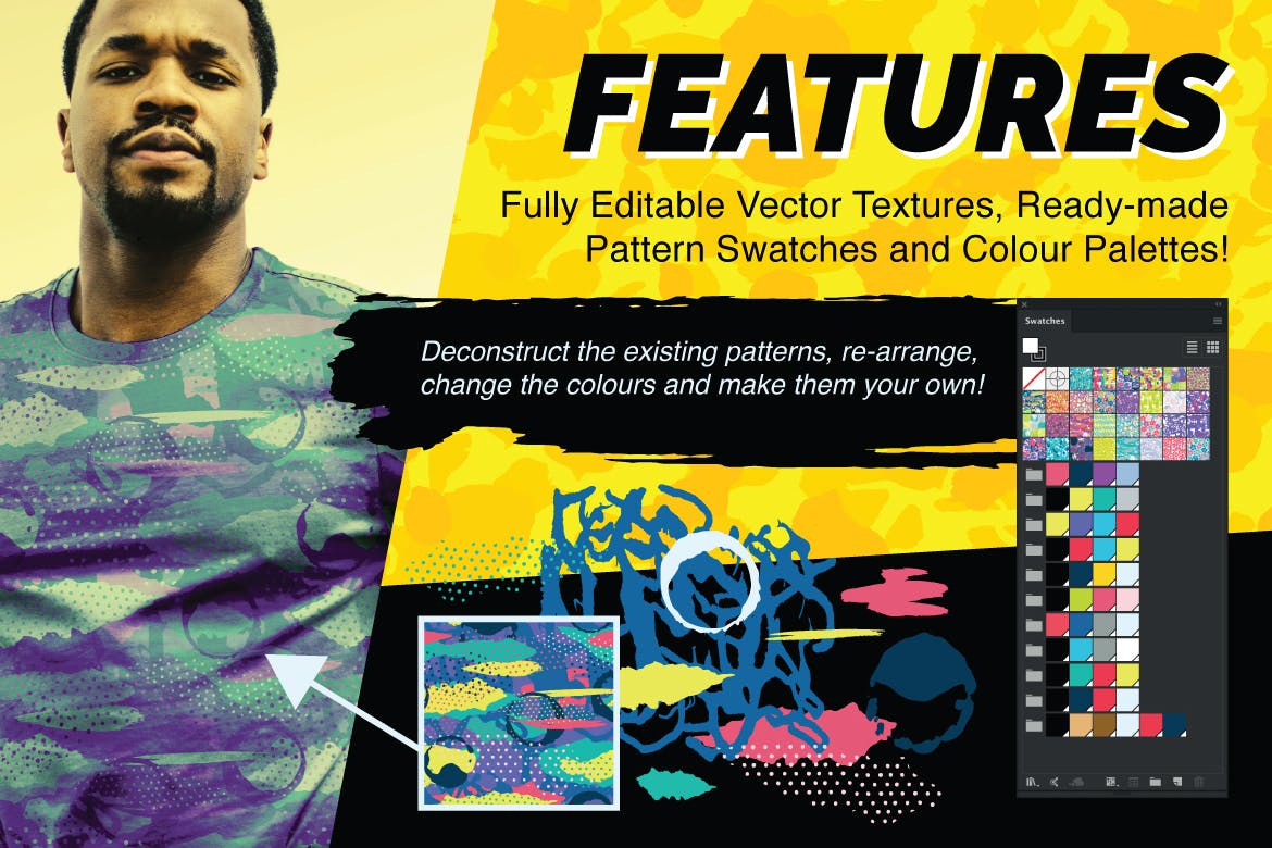 城市体育迷彩图案纹理设计素材 Urban Sports Camouflage Patterns插图(3)