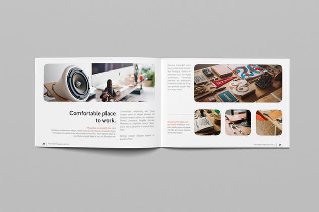 横向规格时尚摄影杂志画册设计 Rounded Landscape Magazine插图(10)