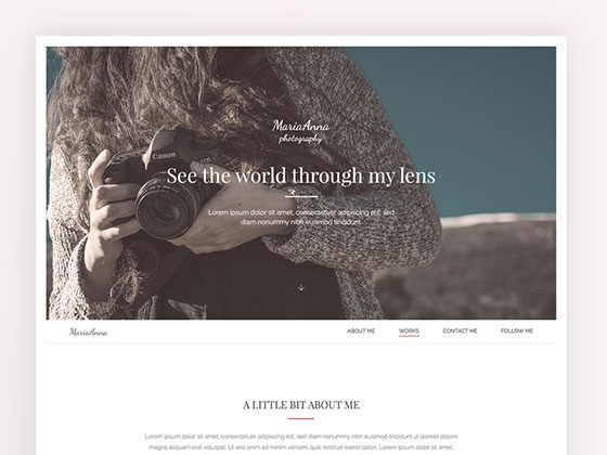 单页摄影模版素材之家精选sketch素材