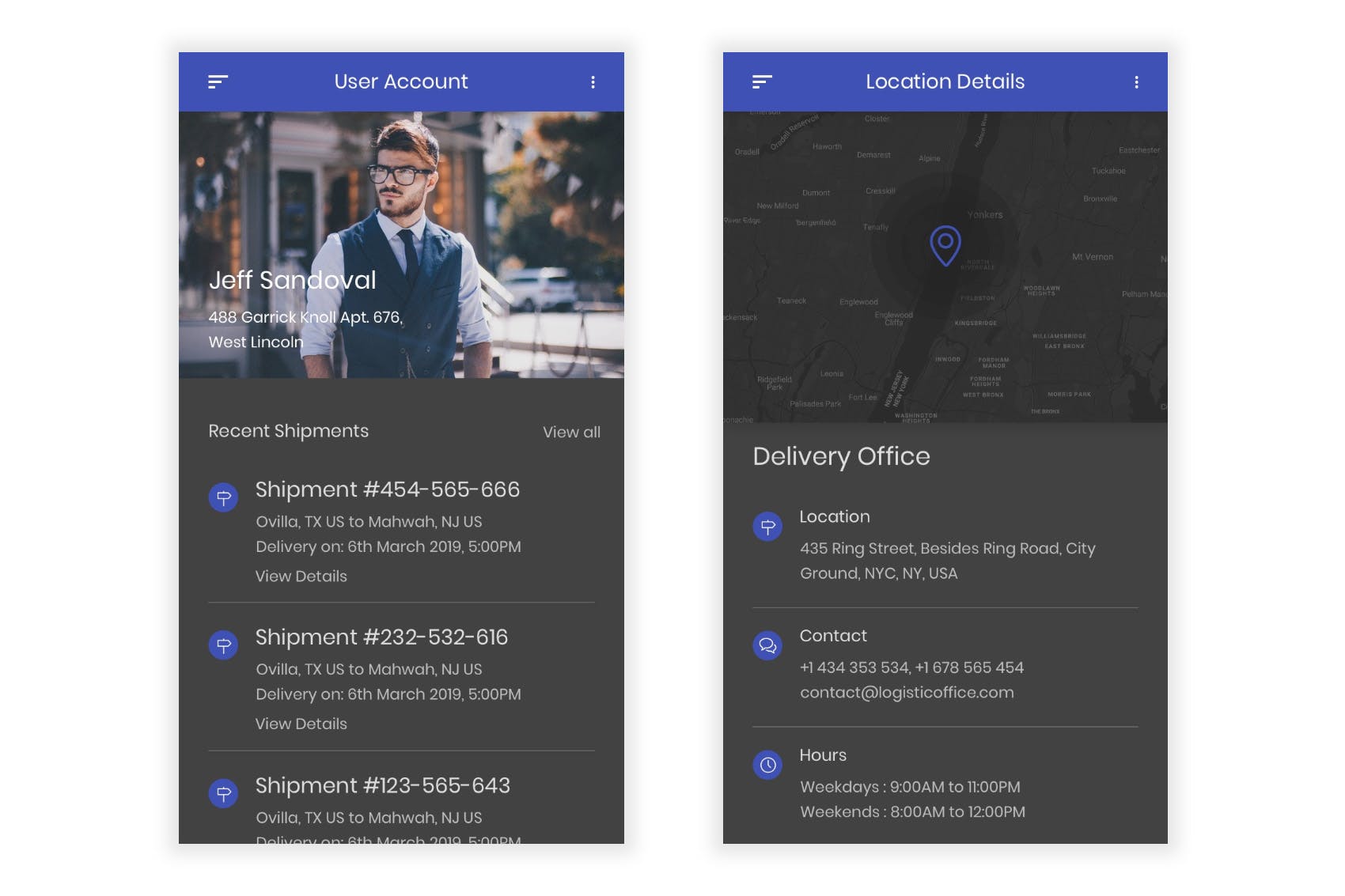 物流运输快递APP应用UI界面设计SKETCH模板 Taark – Logistics & Transport Sketch UI Kit插图(2)