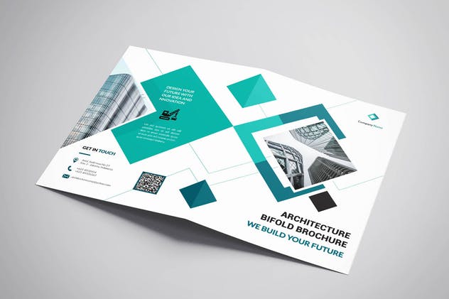 建筑企业/品牌宣传折页传单设计模板 Architerture Bifold future插图(4)