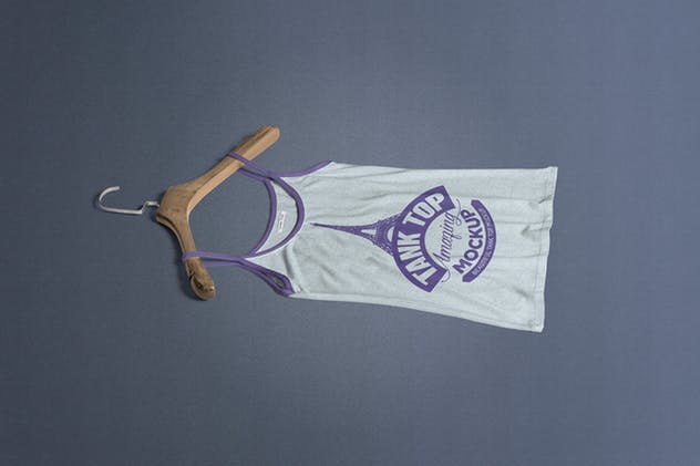 时尚女装印花背心服装样机 Women’s Tank Top Mockups插图(2)