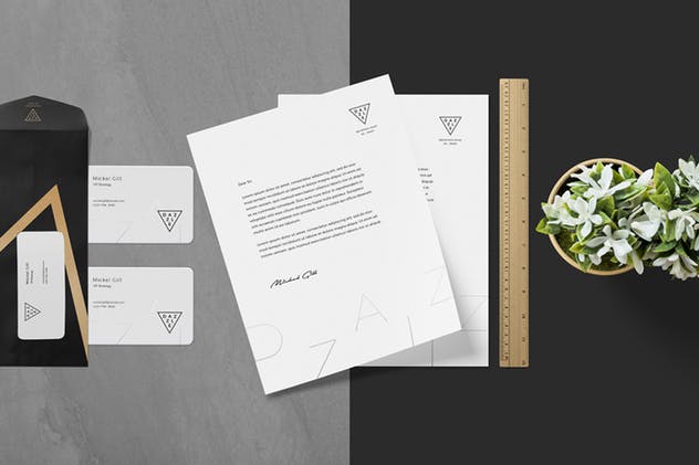 高品质企业品牌办公用品套装样机 Stationery Mockup Scenes插图(8)