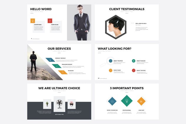 创意商业提案PPT幻灯片演示模板V.32 Multipurpose PowerPoint Template V.32插图(2)