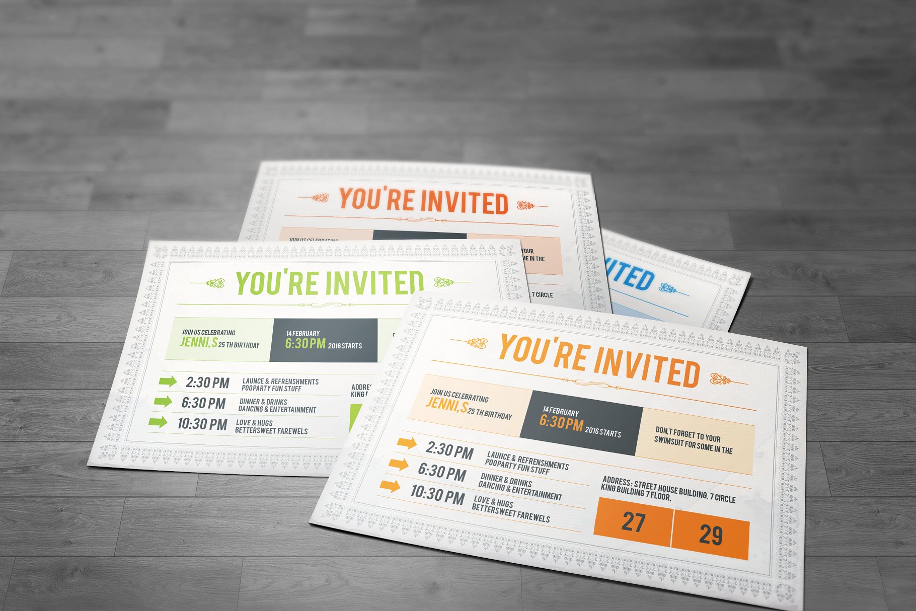 独特的明信片样式邀请函设计模板 Invitation Postcard插图(2)