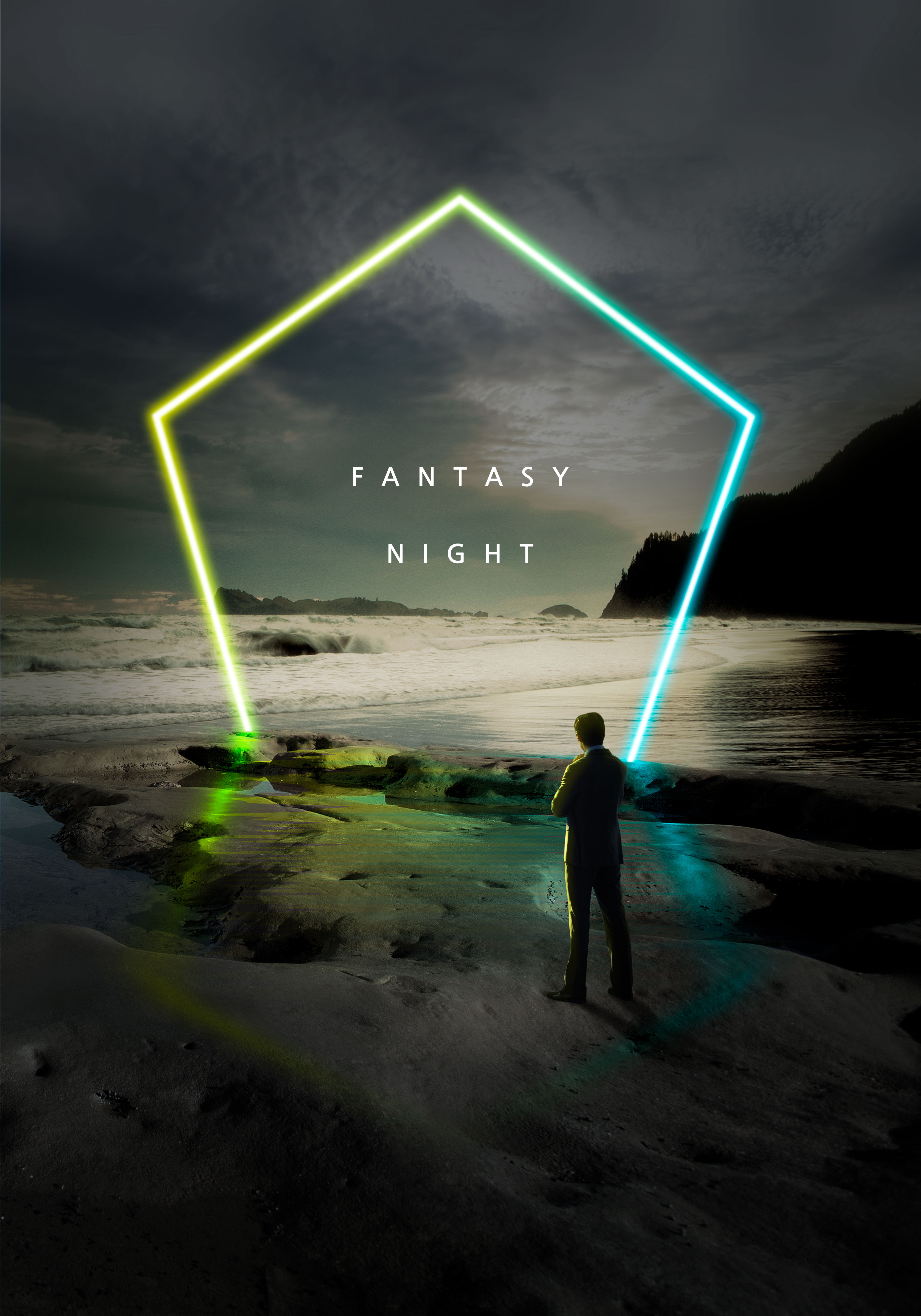 “梦幻之夜”几何霓虹图形创意海报素材合集V2插图(3)