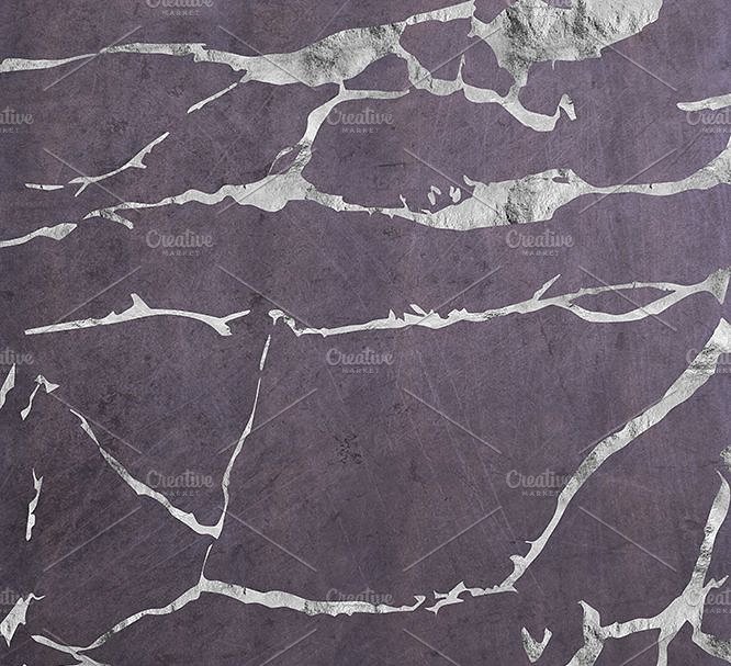 冬季微光有机银箔大理石纹理 Northern Lights: Silver Foil Marbles插图(2)