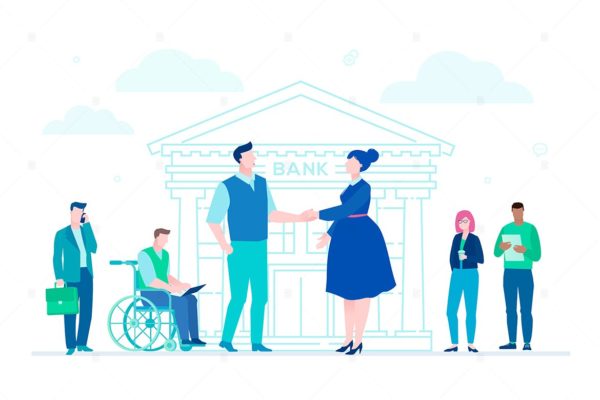 签约场景扁平设计风格素材库精选概念插画素材 Signing a contract – flat design illustration