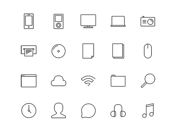 细线常用图标素材之家精选sketch素材