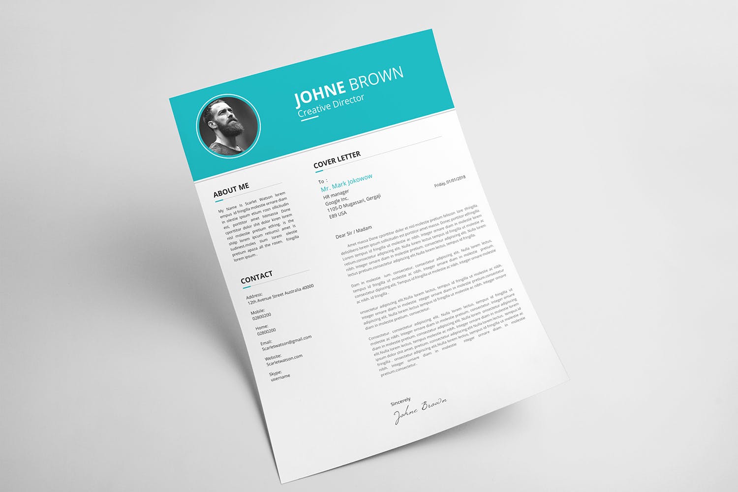 创意总监工作履历表设计模板 CV Resume插图(5)