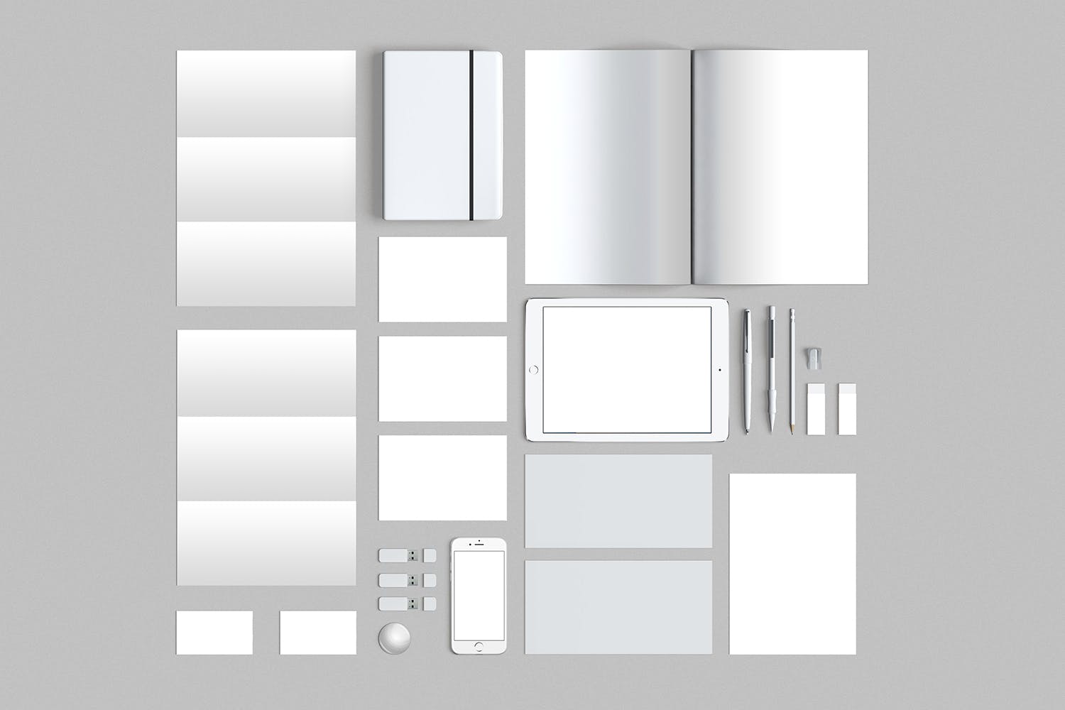 品牌VI标识设计企业办公文具素材库精选模板10 Brand Identity / Stationery Mockup 10插图(1)