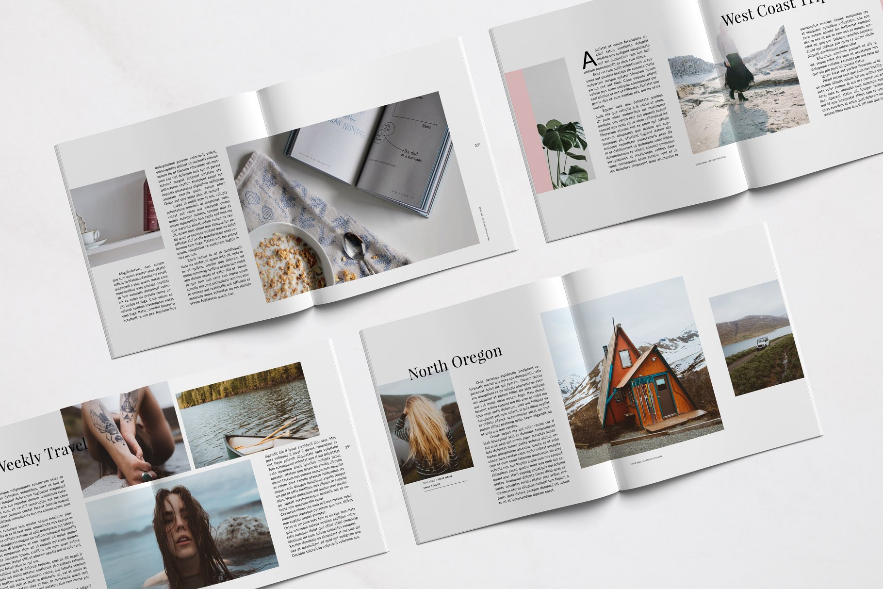 极简主义时尚生活与旅游杂志模板 Emily Magazine插图(6)