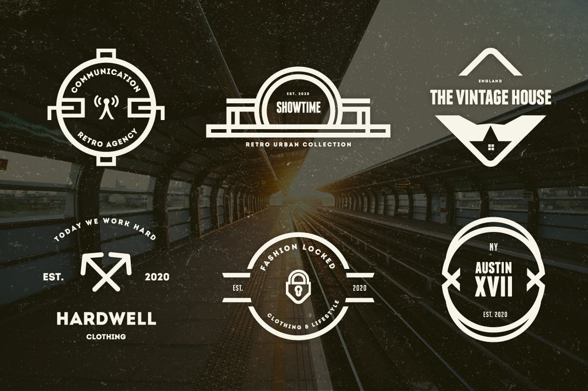 15款复古风格Logo&徽章设计模板v03 15 Vintage Logos & Badges 003插图(3)