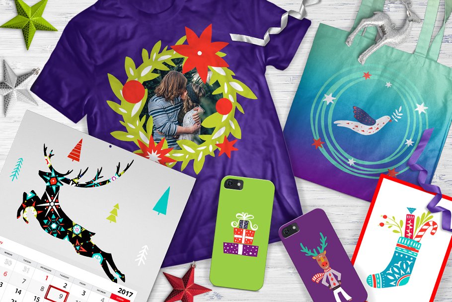 欢乐时光可爱手绘圣诞元素合集 MERRY & BRIGHT – Christmas Set插图(7)