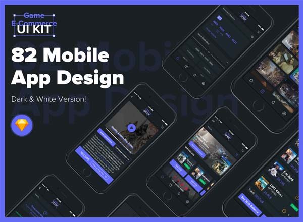 素材库下午茶：游戏虚拟物品电商APP UI KITS套装下载[sketch,iOS]