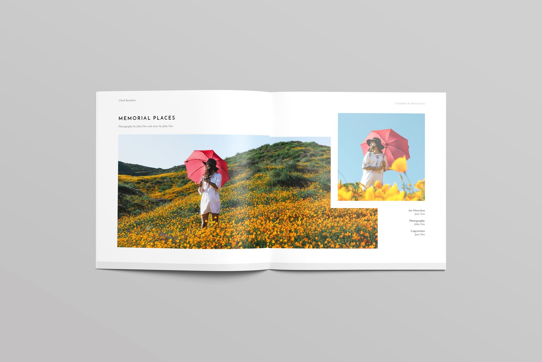 经典实用的多功能方形产品手册模板 Ubud Square Brochure Template插图(1)