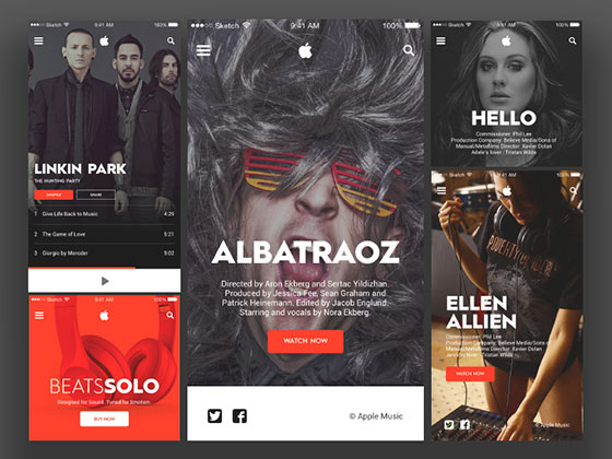 Rock Music Player素材之家精选sketch素材