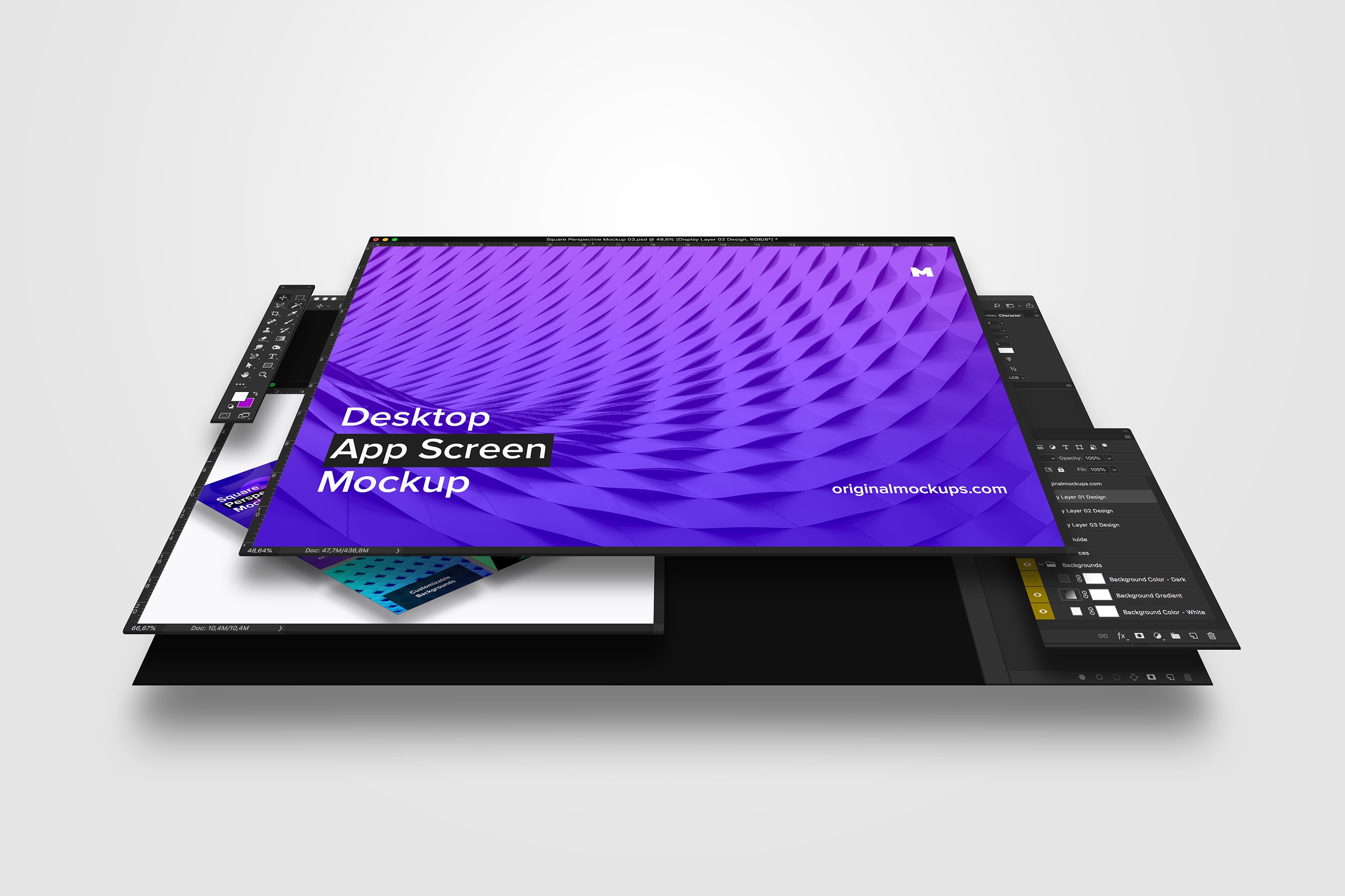桌面应用程序设计屏幕预览样机01 Desktop App Screen Mockup 01插图(2)