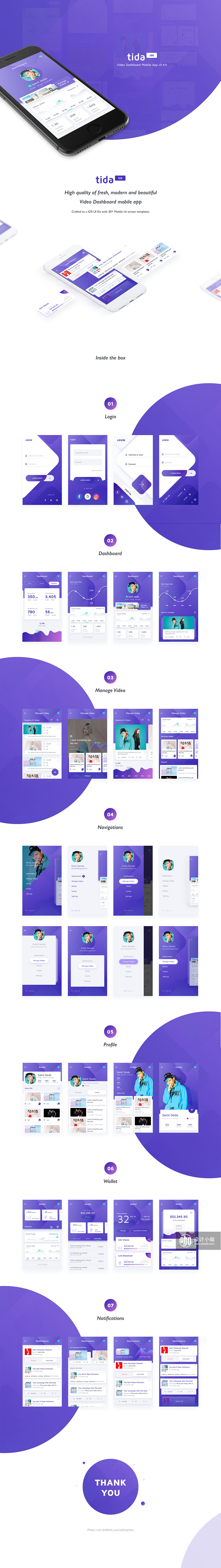 素材库下午茶：漂亮的媒体社交类APP UI KITS下载[sketch]插图