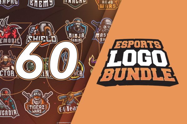 电子竞技俱乐部队徽Logo设计素材库精选模板合集 E Sports Logo Bundle