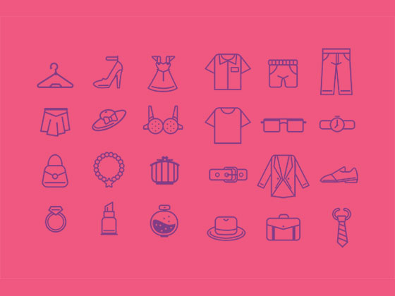Fashion Line Icons素材之家精选sketch素材