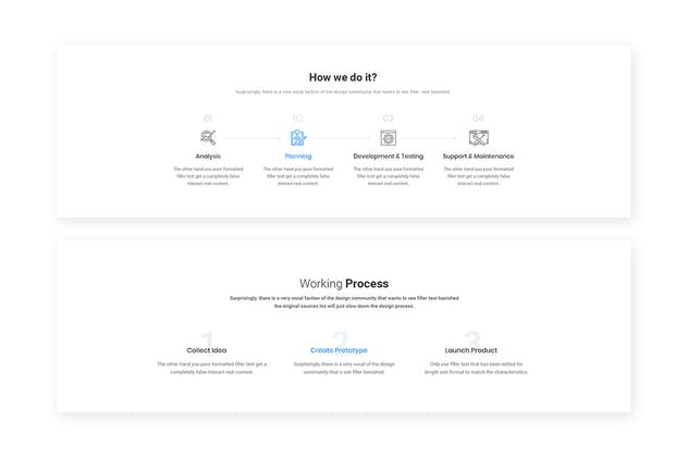 10个流程步骤网站小部件设计UI模板 10 Process Steps Widget Design for Web-UI Kit插图(3)