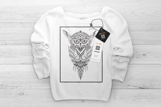 女式时尚印花毛衣服装样机 Women’s Sweater Mockups插图(4)