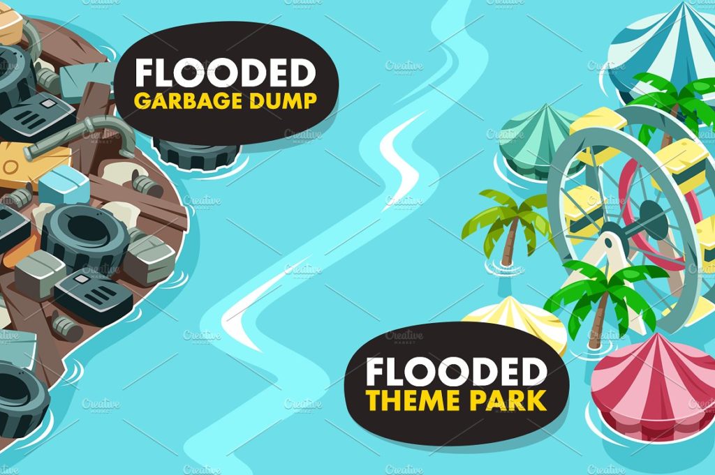 卡通水上游戏UI Kit打包下载[psd]插图(2)