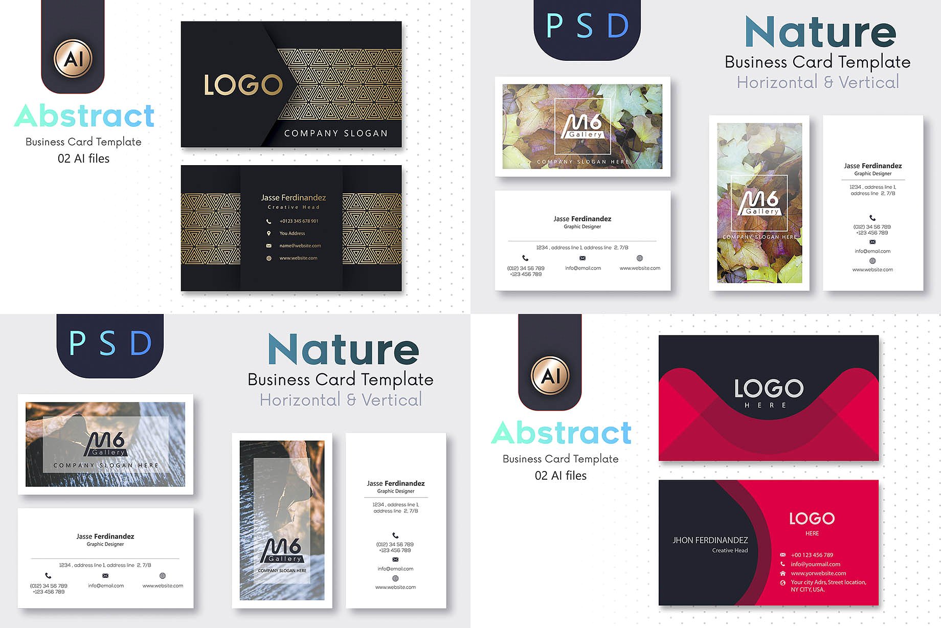 125个高品质的PSD和AI名片设计模板插图(9)
