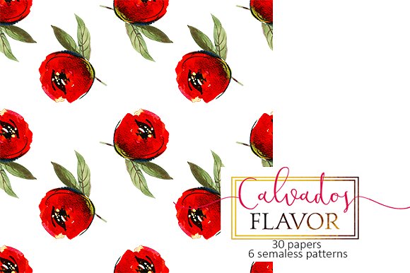 圣诞花饰纸张图案纹理素材 Christmas floral paper pattern pack插图(17)