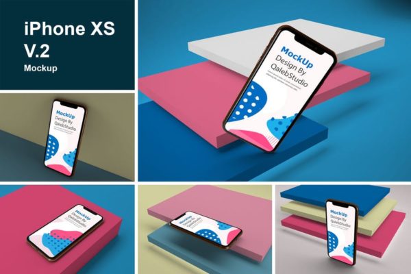 iPhone XS智能手机UI设计预览样机V2 iPhone XS V.2