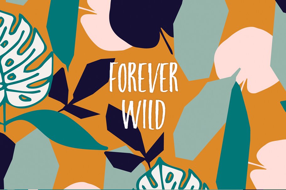 热带丛林矢量图案纹理 Jungle Tropics- Vector Patterns插图(5)