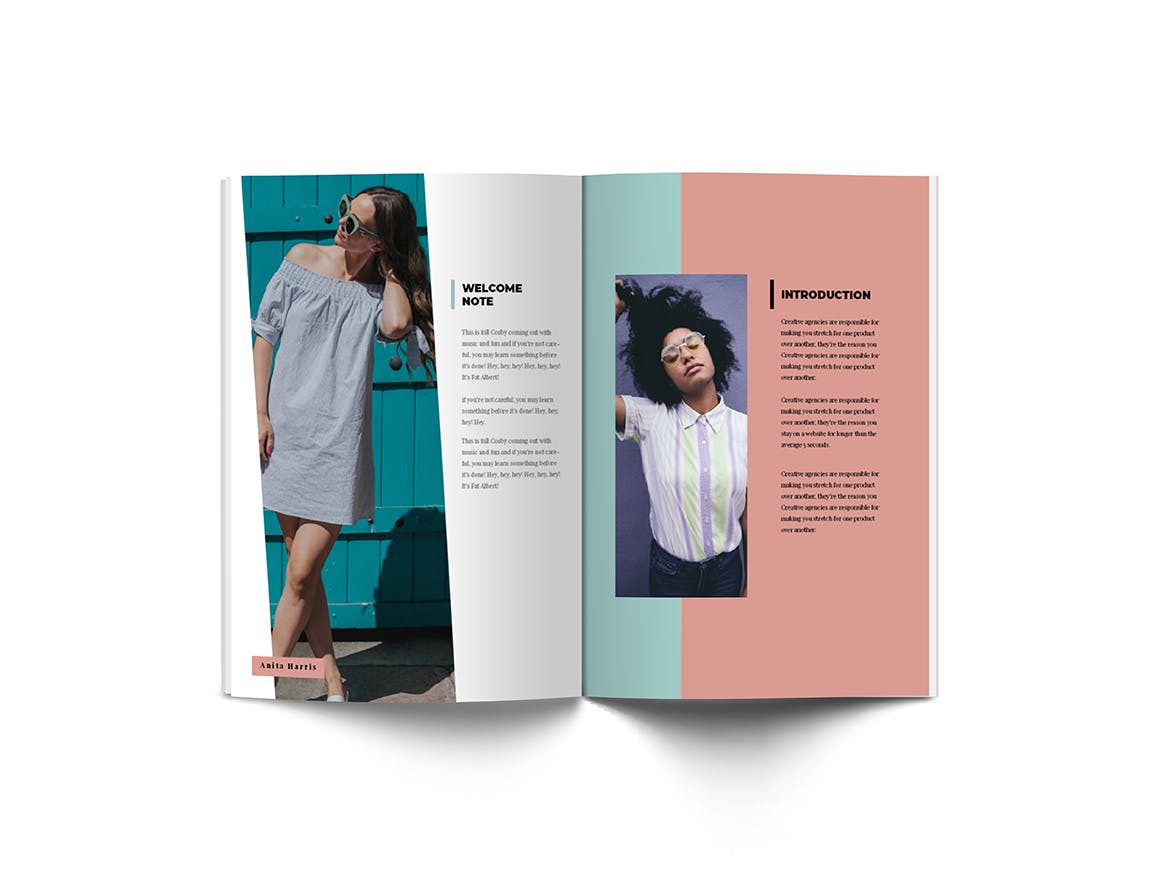 时尚行业适用A4规格画册排版设计模板插图(5)