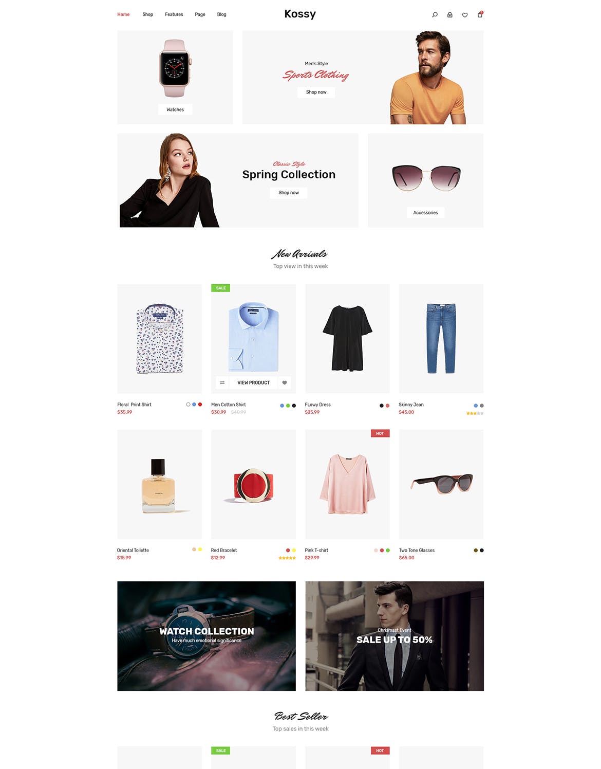 极简设计风格网上商城平台设计PSD模板 Kossy | Minimalist eCommerce PSD Template插图(5)