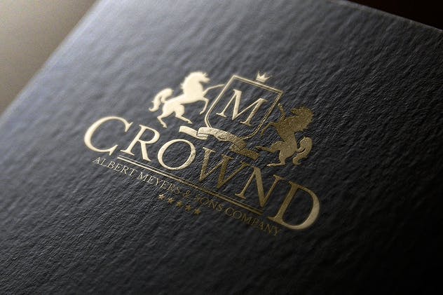 Logo商标烫金印刷效果图素材库精选模板v2 Logo Mock-Up / Exclusive Paper Edition 2插图(4)