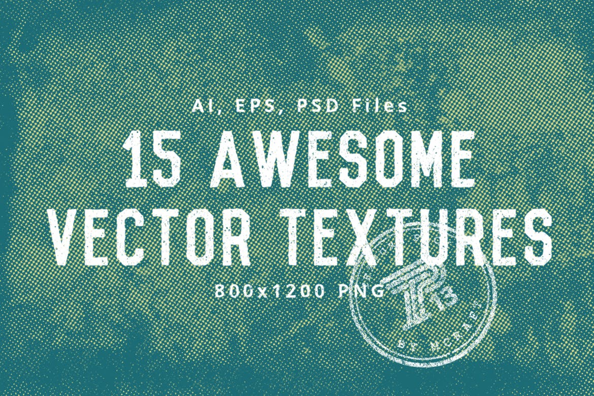 15款手工制作半色调幕布纹理包背景 Halftone Screen Texture Pack Background插图(5)