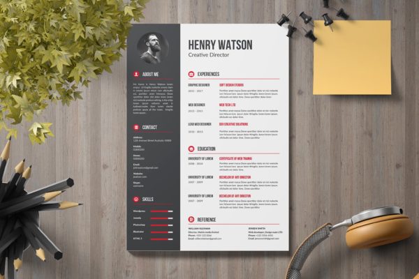 创意总监应聘简历模板 CV Resume