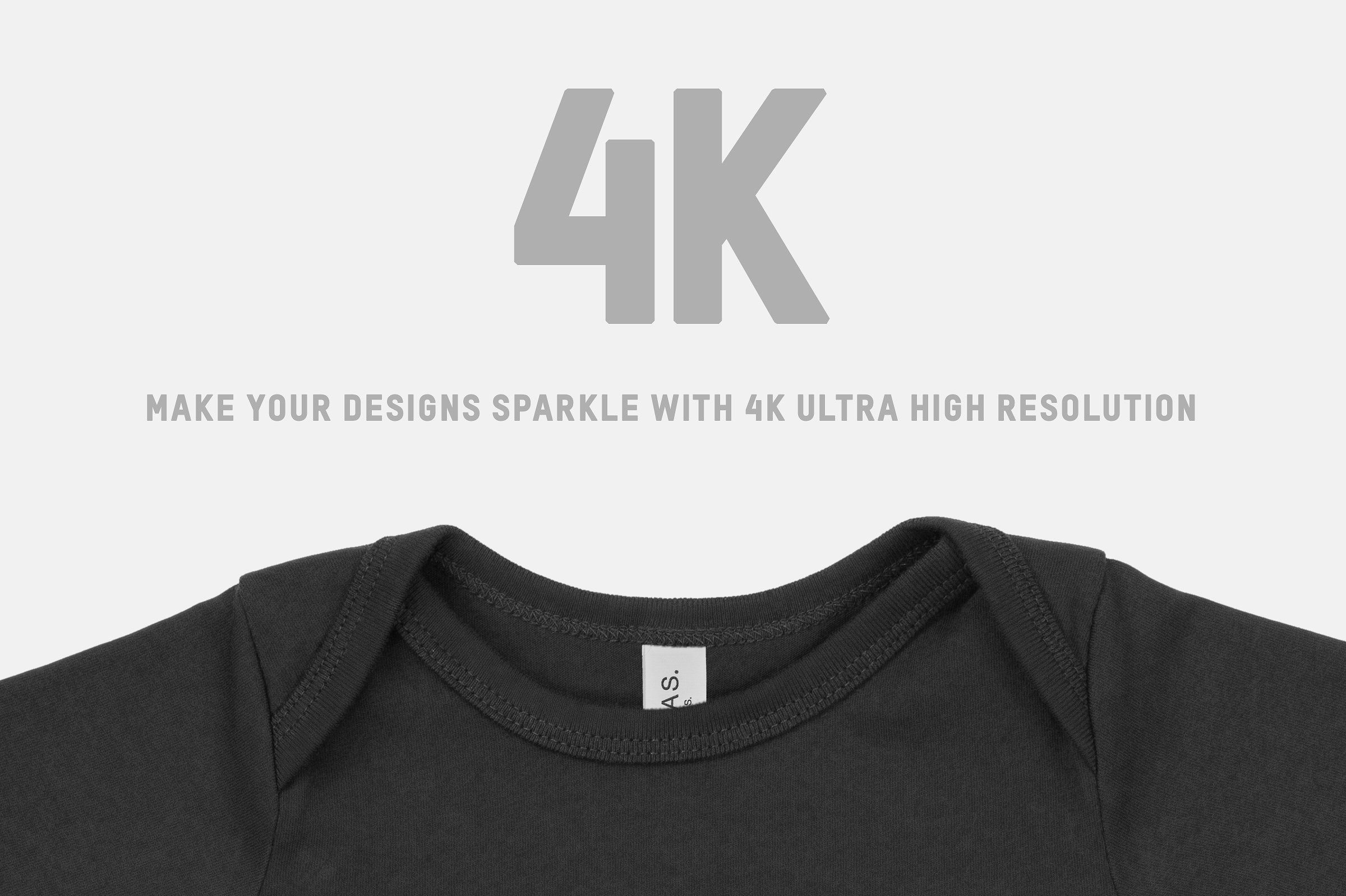 婴儿连体衣样机模板 Bella Canvas 100B Baby One Piece插图(2)