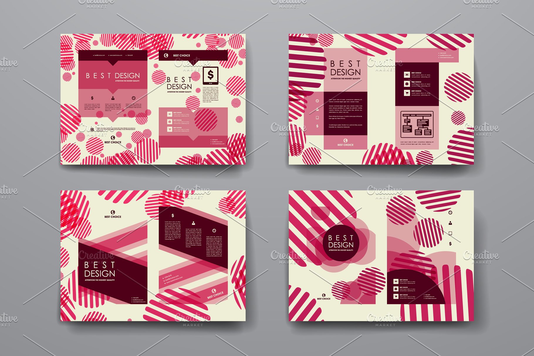 抽象背景产品企业宣传画册模板 Abstract Brochures插图(7)