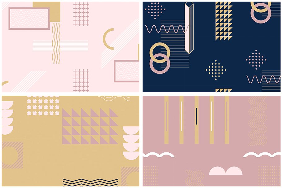 女性孟菲斯风格图形纹理背景 Girlboss Memphis Style Patterns插图(11)