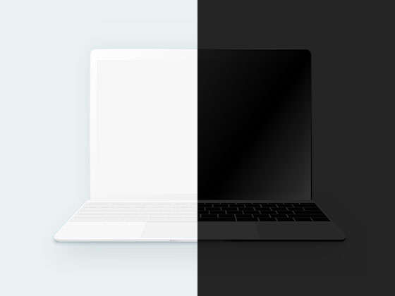 Macbook 简约黑白模型素材之家精选sketch素材
