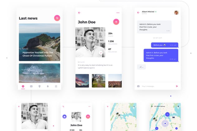 浪漫旅行旅游主题APP应用UI套件 Rodman Mobile UI Kit插图(3)